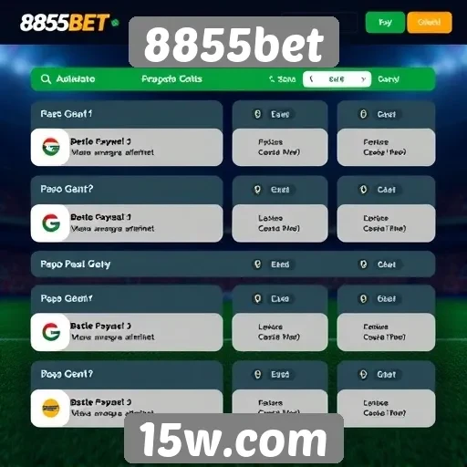 Opções de pagamento na plataforma 8855bet